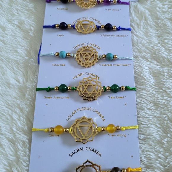 Eye👁️ Candy🍬 Chakra🧘♀️ Stone and Affirmation Bracelet Set - Picture 11 of 16